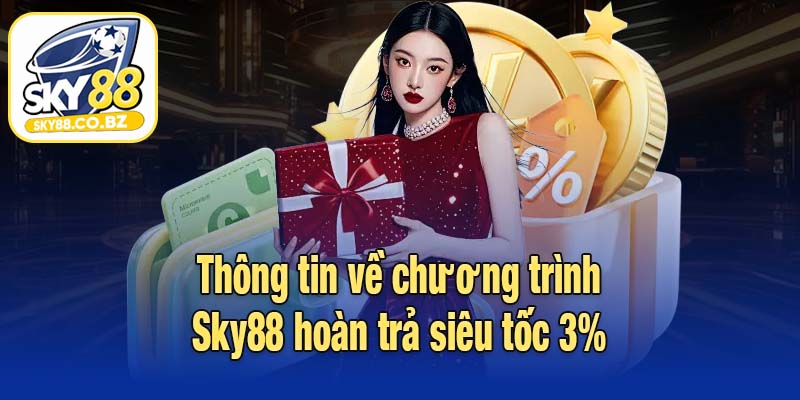 Thông tin về chương trình Sky88 hoàn trả siêu tốc 3%